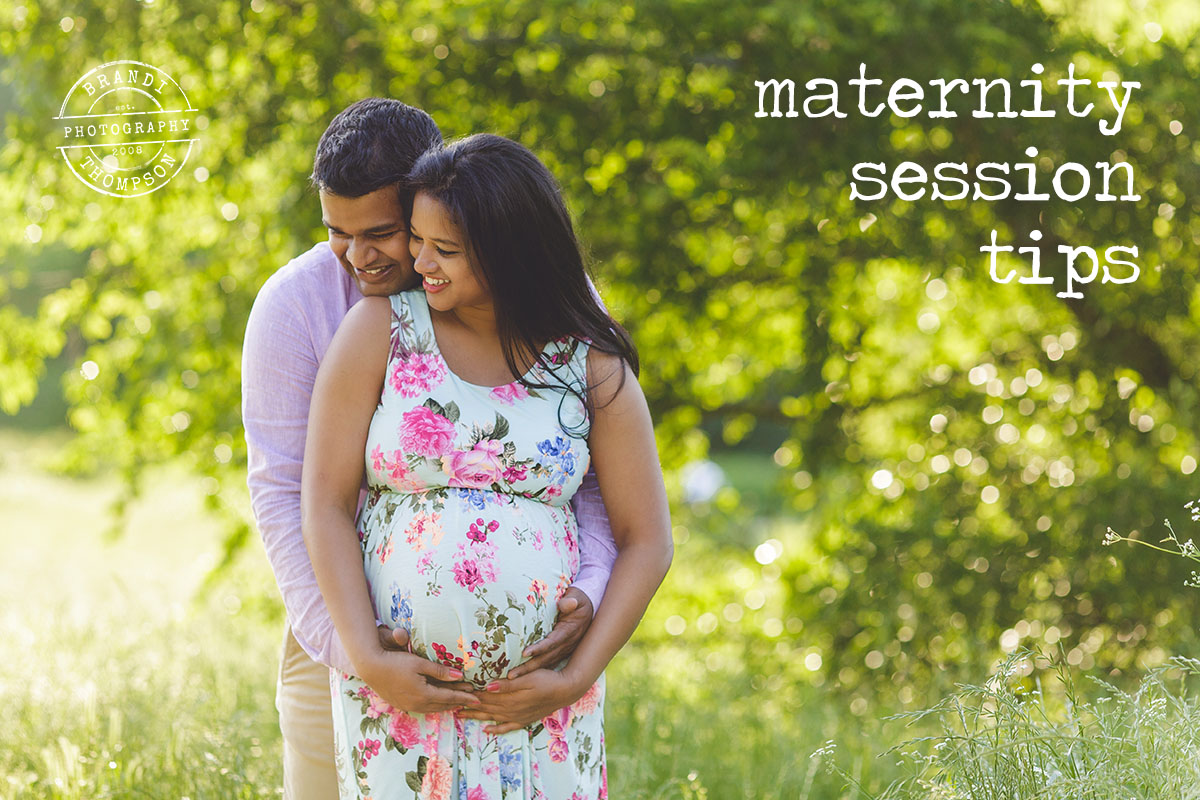 south Asian couple with pregnant woman and man, standing in a natural treed area - plano maternity photography tips