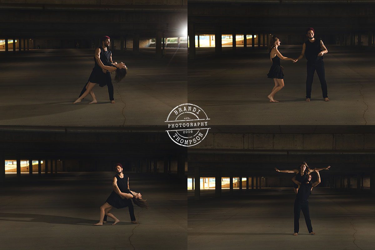collage of photos of couple dancing in a garage with dance photography in frisco